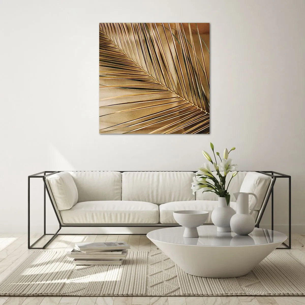 Tablou pe sticlă - Colonadă naturală - 50x50 cm
