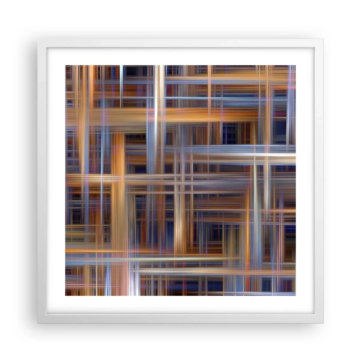 Poster în ramă albă - Țesut din lumină - 50x50 cm