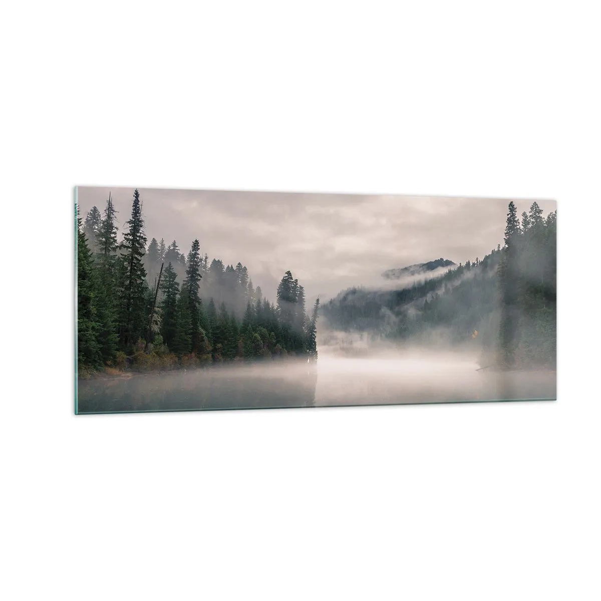 Tablou pe sticlă - În reverie, în ceață - 100x40 cm