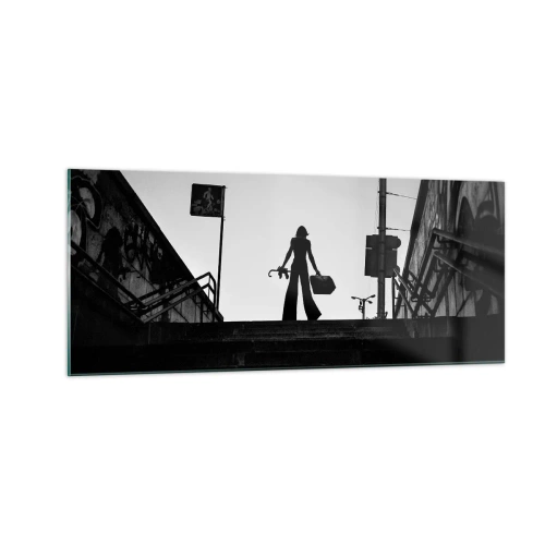 Tablou pe sticlă - Rătăcire urbană - 100x40 cm
