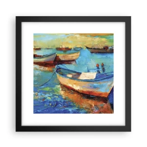 Poster în ramă neagră - Într-un golf de aur - 30x30 cm