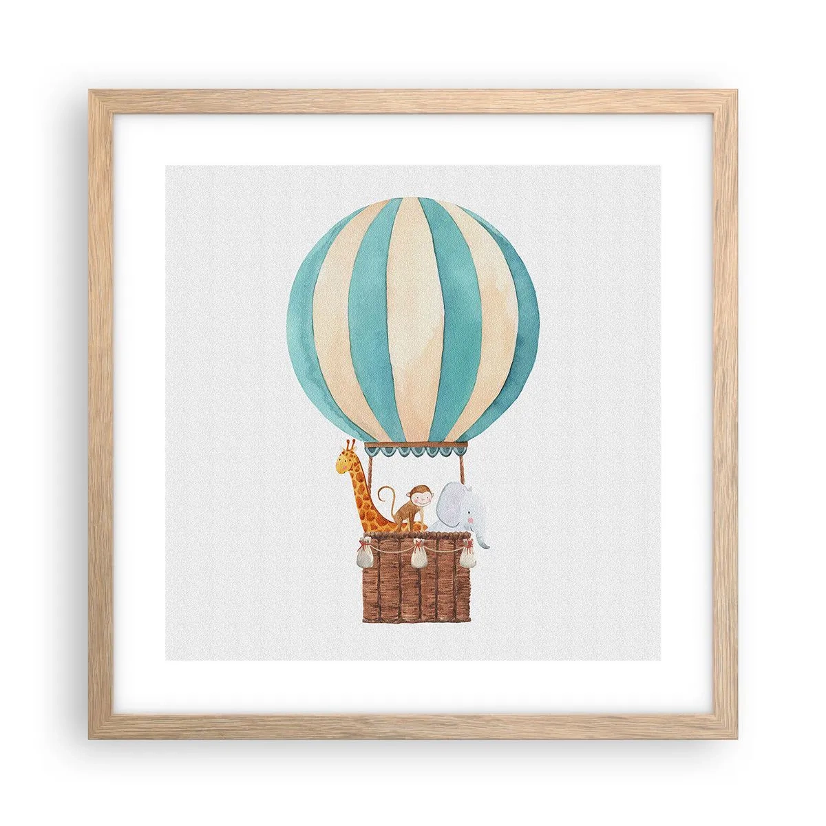 Poster în ramă de stejar deschis - O călătorie fantastică - 40x40 cm