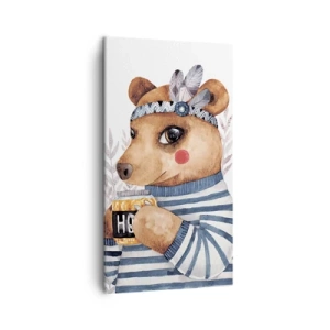 Tablou pe pânză - Ursoaică dulce - 45x80 cm