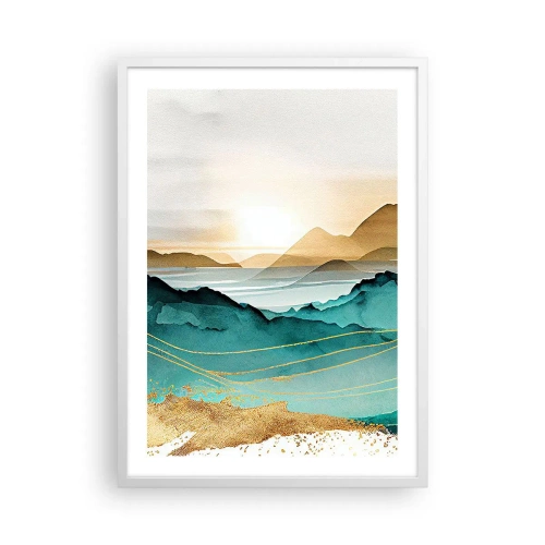 Poster în ramă albă - La limita abstracției - peisaj - 50x70 cm