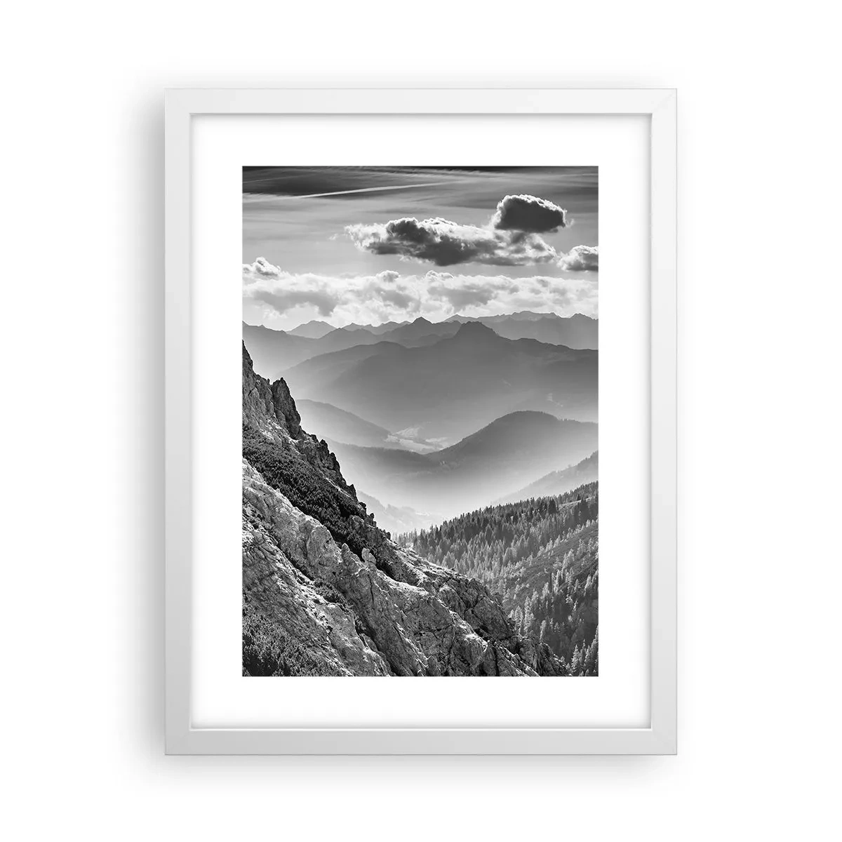 Poster în ramă albă - Dincolo de orizont - 30x40 cm