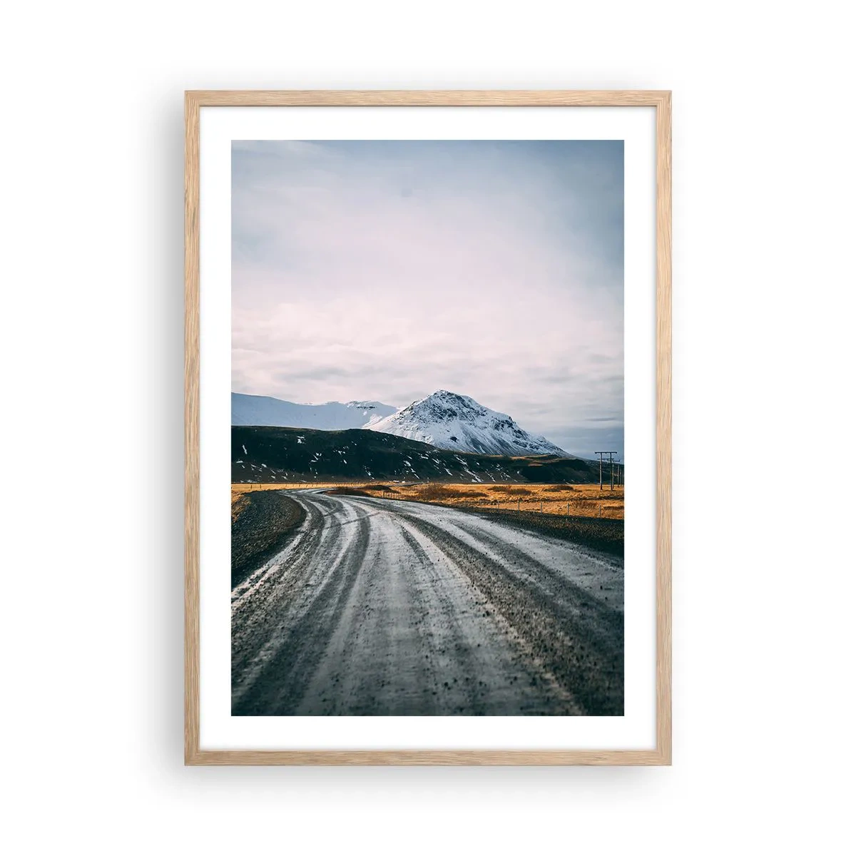 Poster în ramă de stejar deschis - În stilul islandez - 50x70 cm