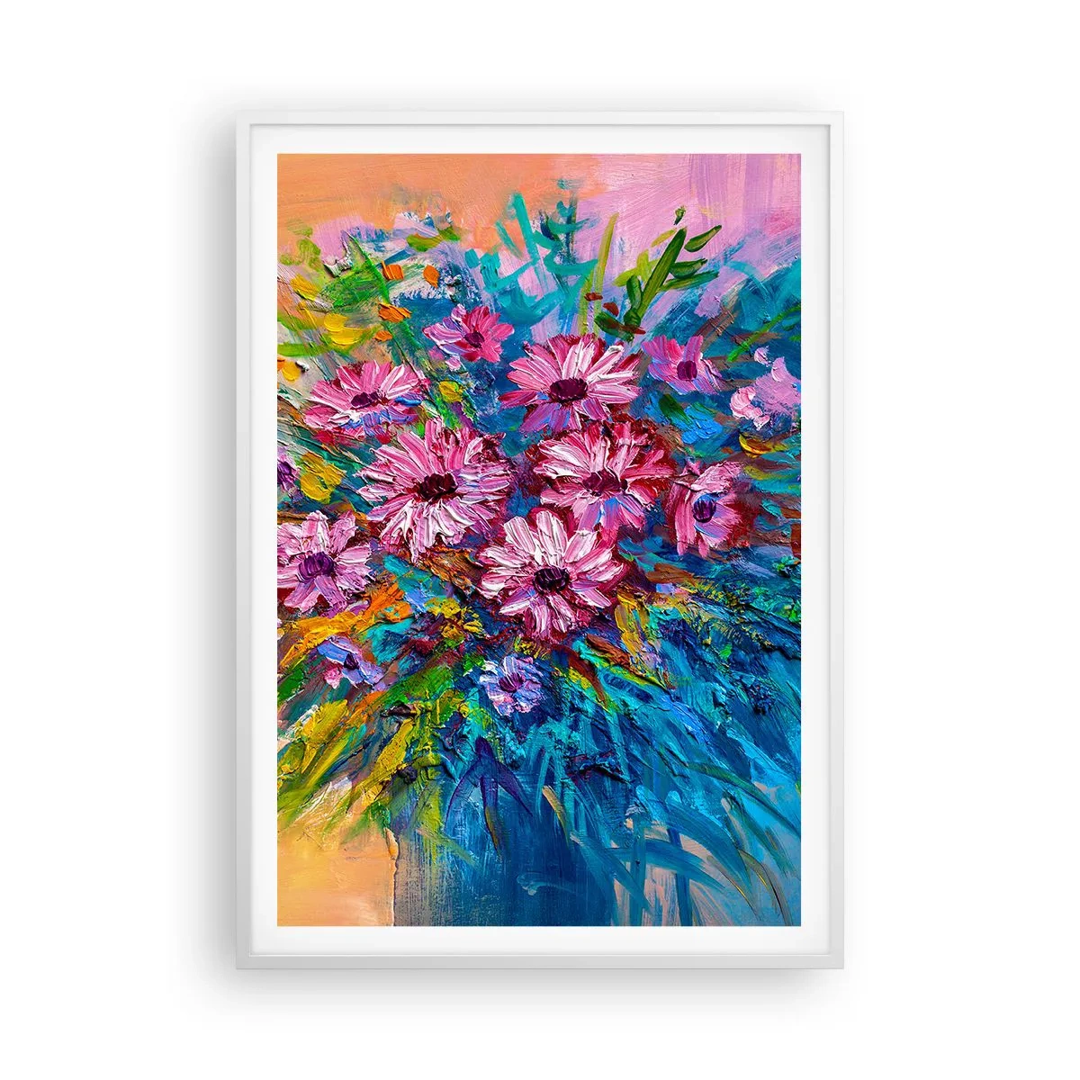 Poster în ramă albă - Energia vieții - 70x100 cm