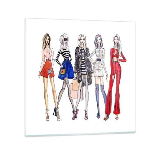 Tablou pe sticlă - Every week Fashion Week - 30x30 cm