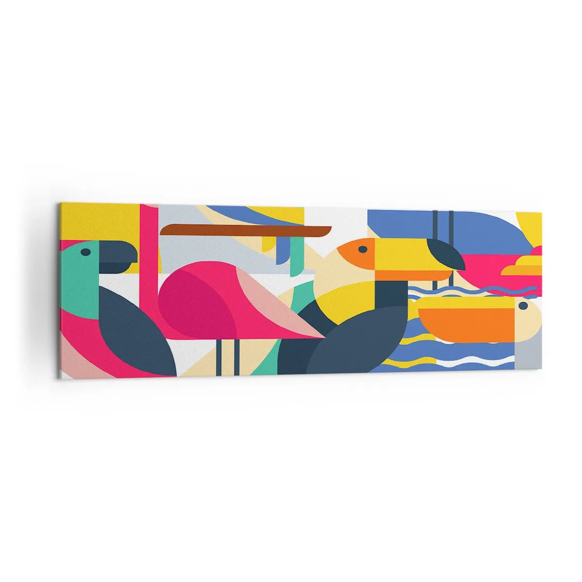 Tablou pe pânză - Cheful păsărilor - 160x50 cm