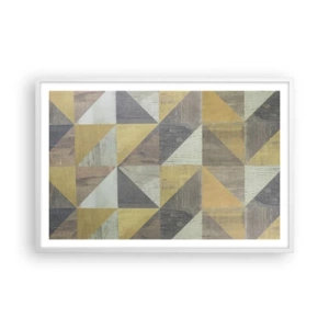 Poster în ramă albă - La unghiul triunghiului - 91x61 cm