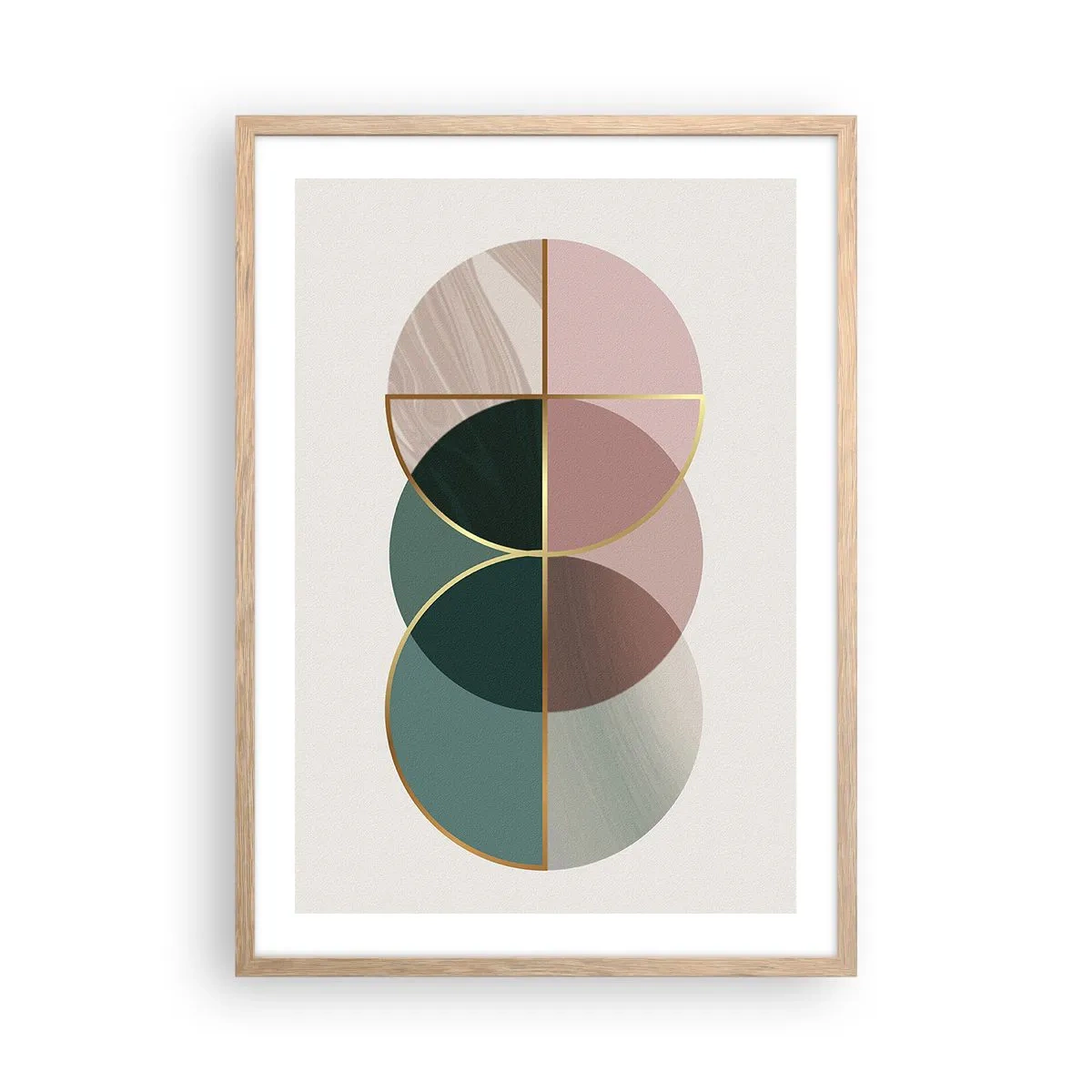 Poster în ramă de stejar deschis - Roată cu roată… - 50x70 cm