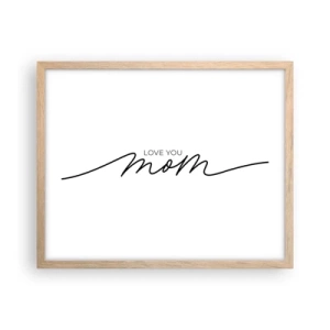 Poster în ramă de stejar deschis - Mare emoție - 50x40 cm