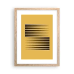 Poster în ramă de stejar deschis - Pătratul contrariilor - 30x40 cm