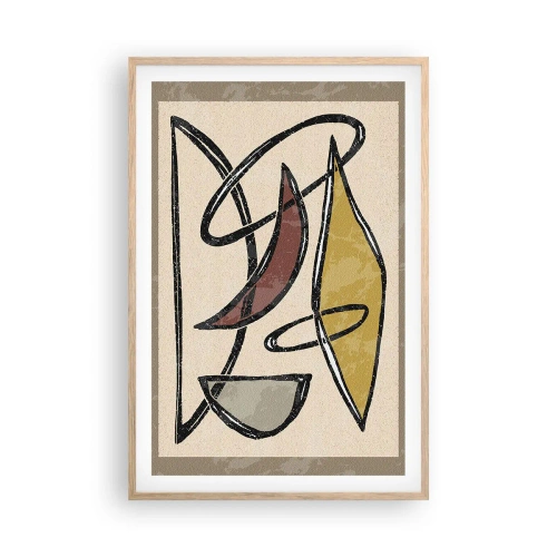 Poster în ramă de stejar deschis - Vertical și orizontal - 61x91 cm