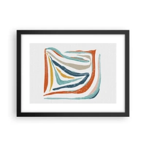 Poster în ramă neagră - Abstracție prietenoasă și zâmbitoare - 40x30 cm