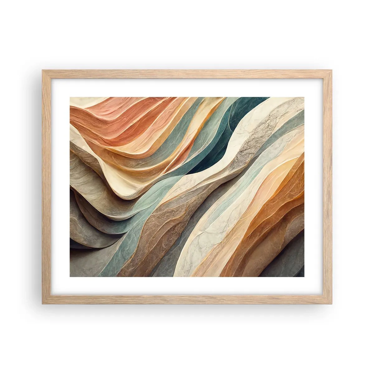 Poster în ramă de stejar deschis - Momentul dinaintea schimbării - 50x40 cm