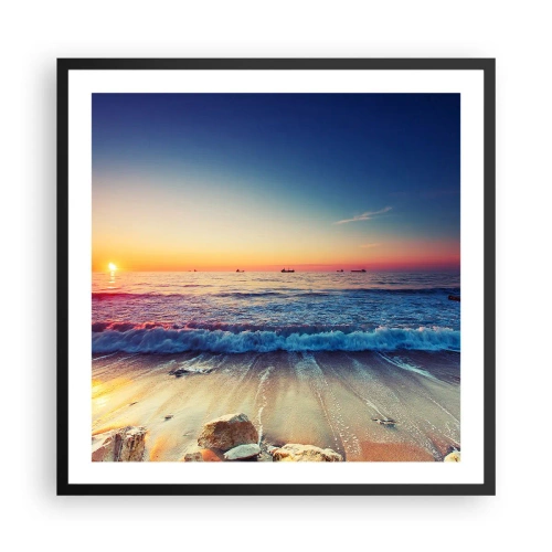 Poster în ramă neagră - Și ce este dincolo de orizont? - 60x60 cm