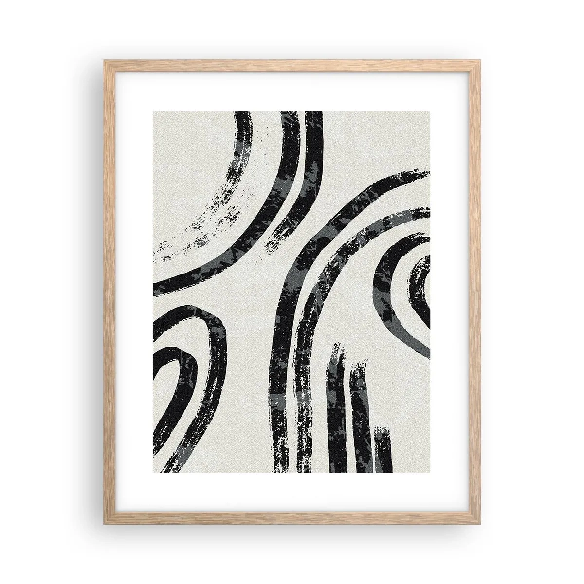 Poster în ramă de stejar deschis - Pe jumătate oprit - 40x50 cm