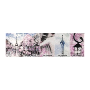 Mostră tapet Premium Sand - Dacă ar fi să te îndrăgostești, atunci doar de... - Oraș, turnul Eiffel, Paris - 100x30 cm