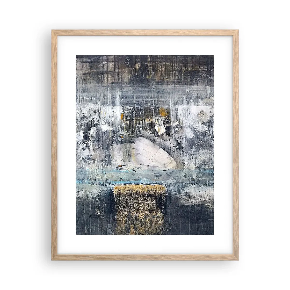 Poster în ramă de stejar deschis - Ca pe gheață, ca pe asfalt - 40x50 cm