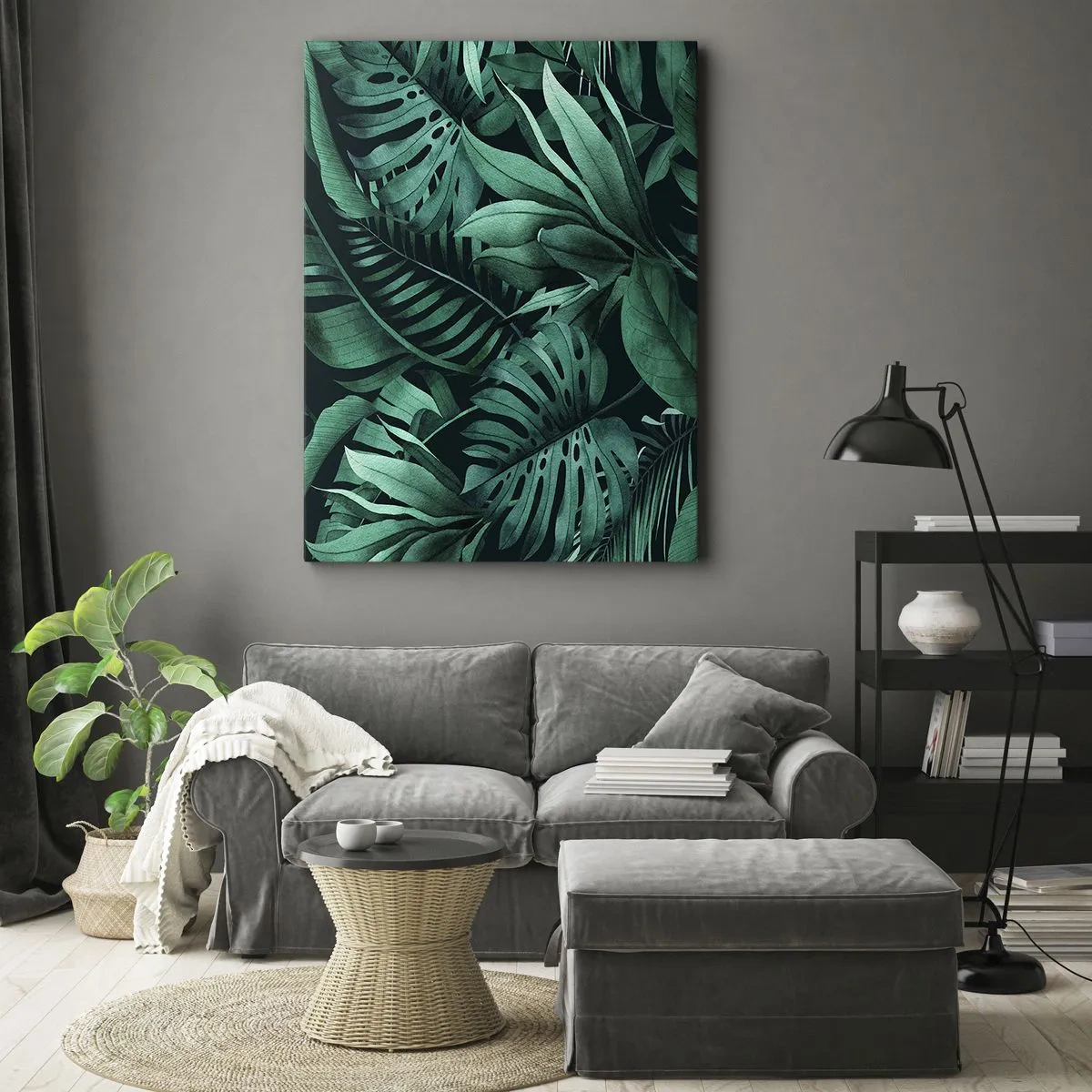 Tablou pe pânză - Profunzimea verdelui tropical - 80x120 cm