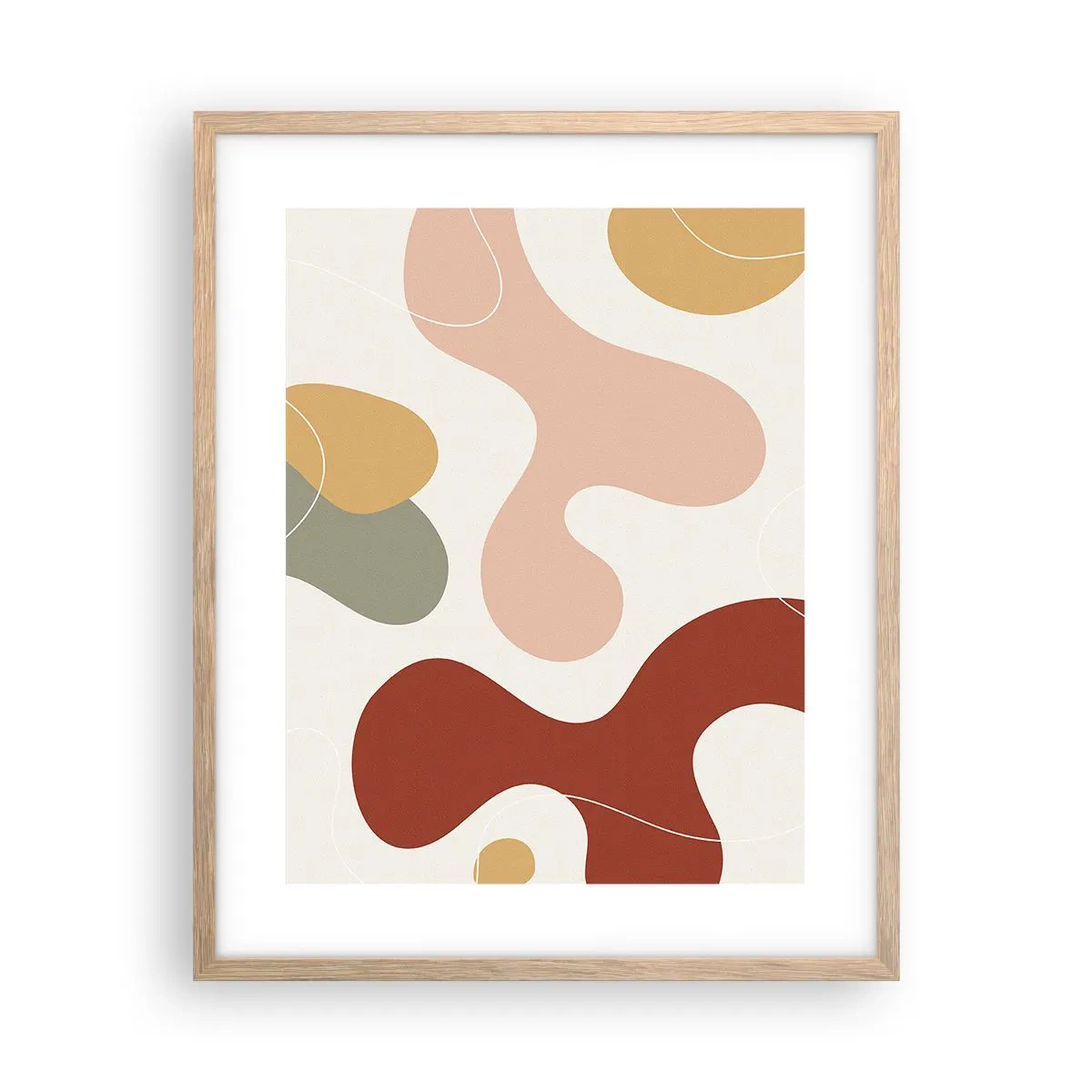 Poster în ramă de stejar deschis - Pete colorate? - 40x50 cm