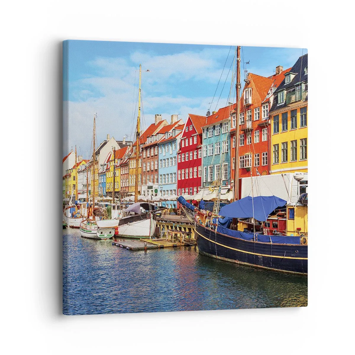 Tablou pe pânză - Portul vesel - 30x30 cm