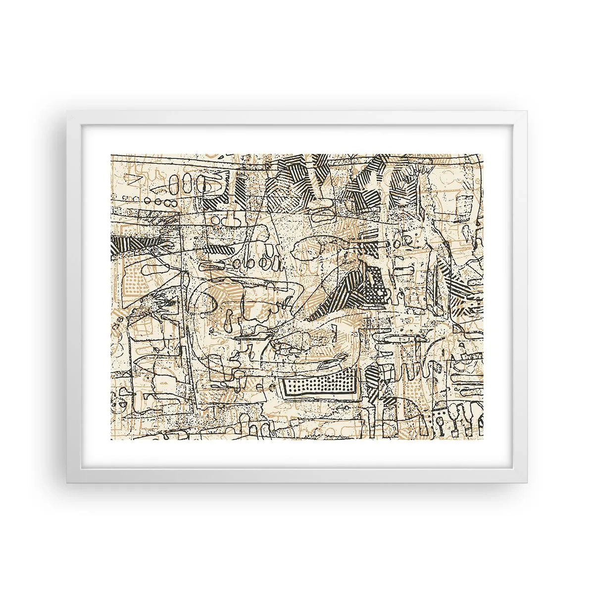 Poster în ramă albă - Așteaptă să fie descifrat - 50x40 cm