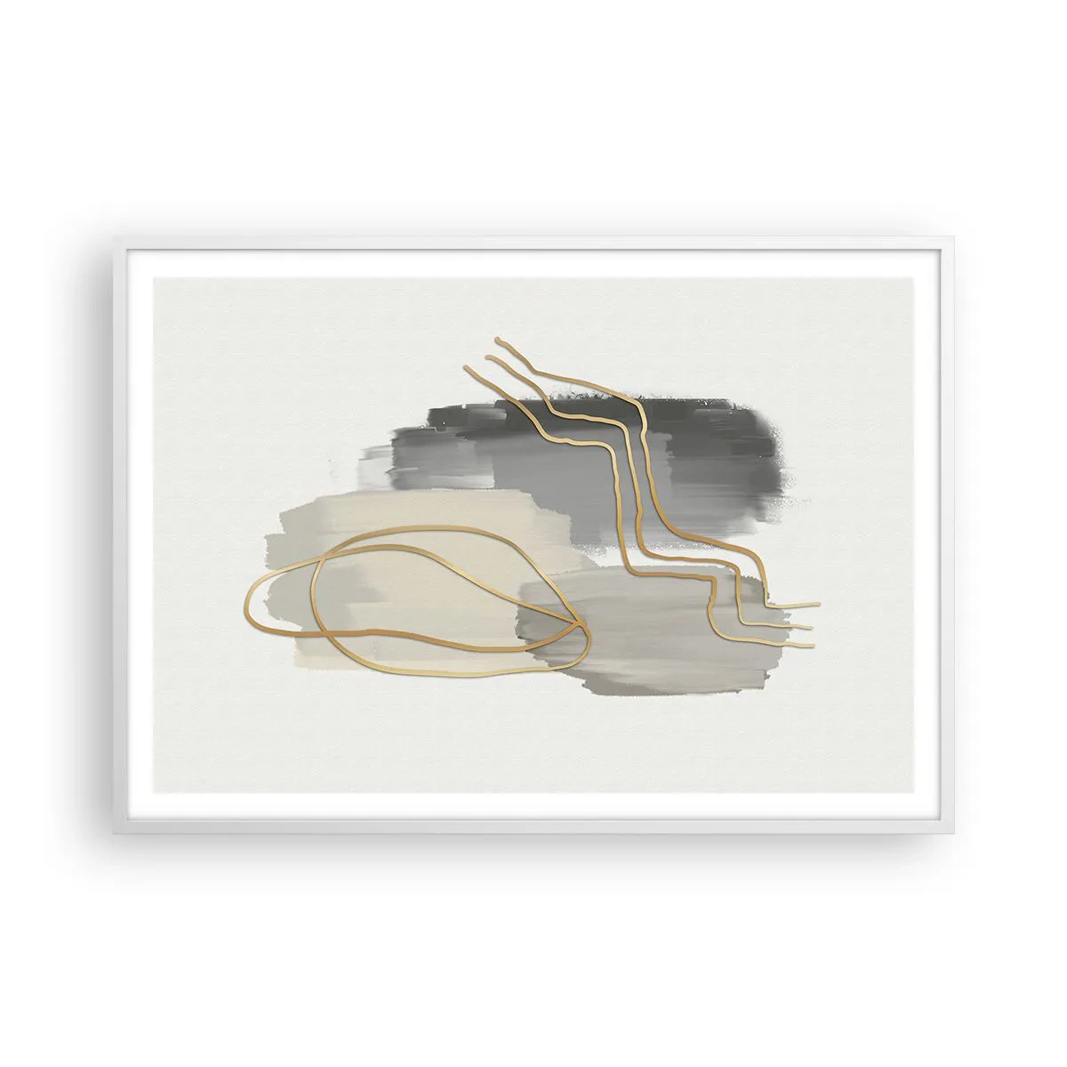 Poster în ramă albă - Persistență și mișcare - 100x70 cm