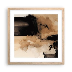 Poster în ramă de stejar deschis - O abstractizare intrigantă - 40x40 cm
