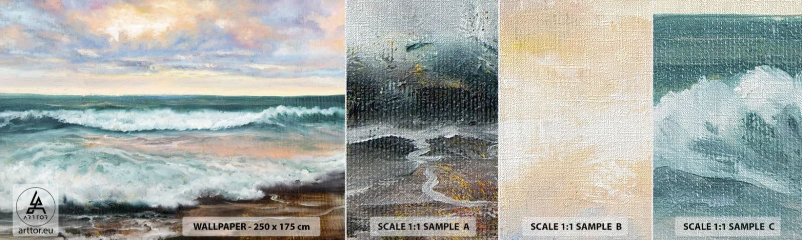 Mostră tapet Premium Canvas - Aici îți vei alina sufletul - Peisaj, Mare, Litoral - 100x30 cm