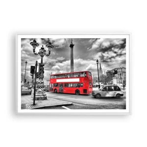 Poster în ramă albă - Adevărata forță vitală a orașului - 100x70 cm