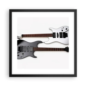 Poster în ramă neagră - Armonie de forme - 40x40 cm