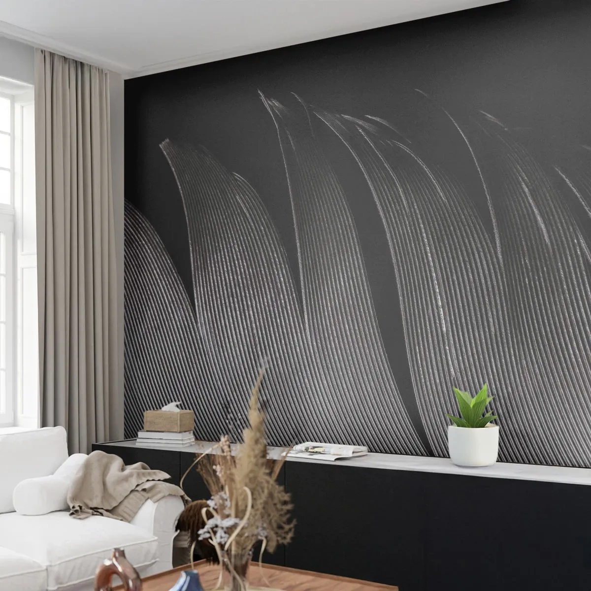 Tapet Standard Eco - Pana - o construcție minunată - Pix, Minimalism, Lejeritate - 150x105 cm