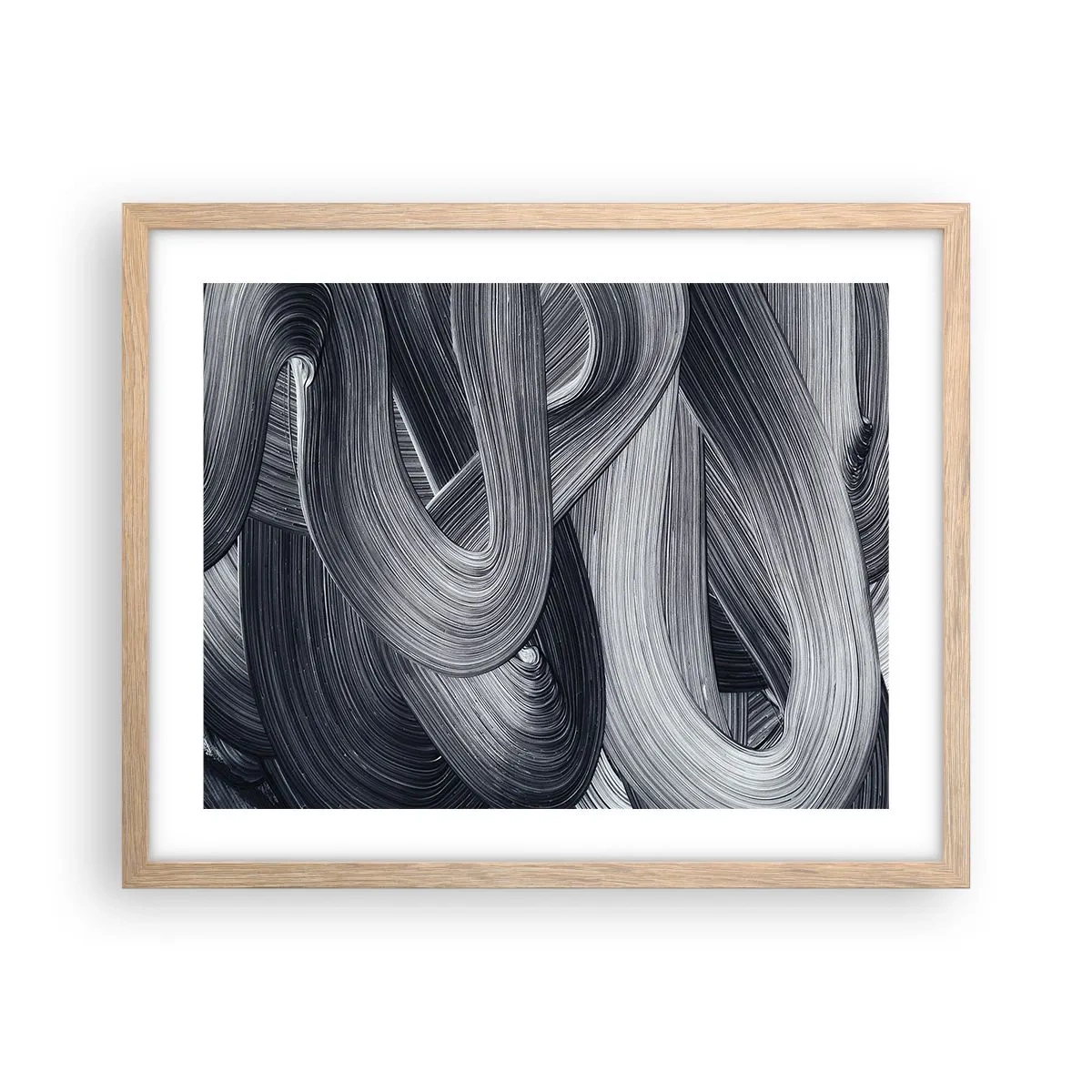 Poster în ramă de stejar deschis - Fluiditatea realității - 50x40 cm