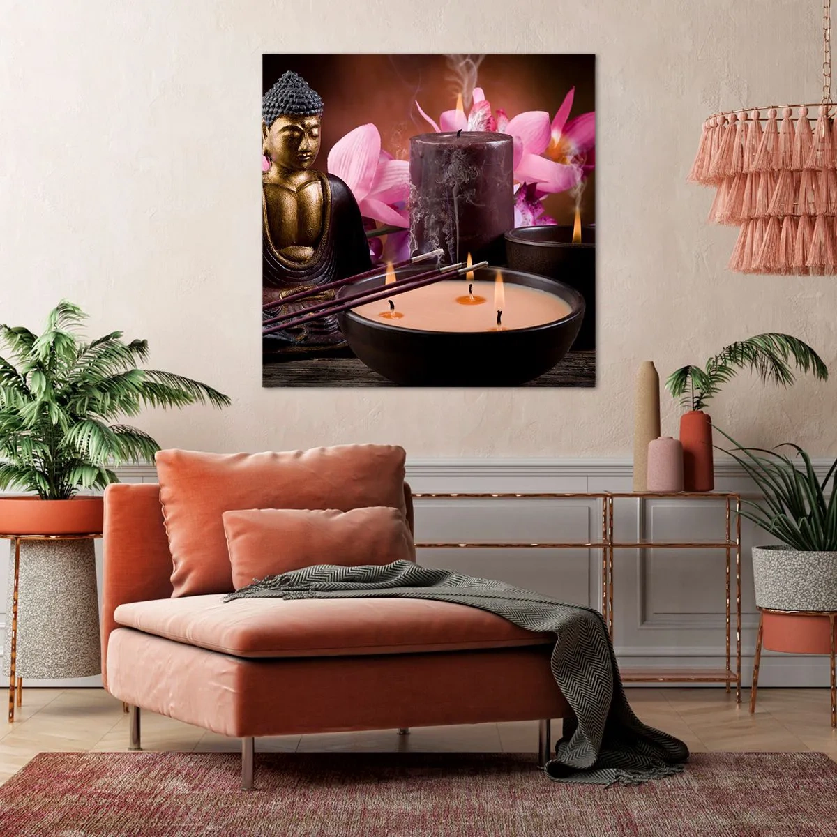 Tablou pe pânză - Eliberați mintea, calmați corpul - 40x40 cm