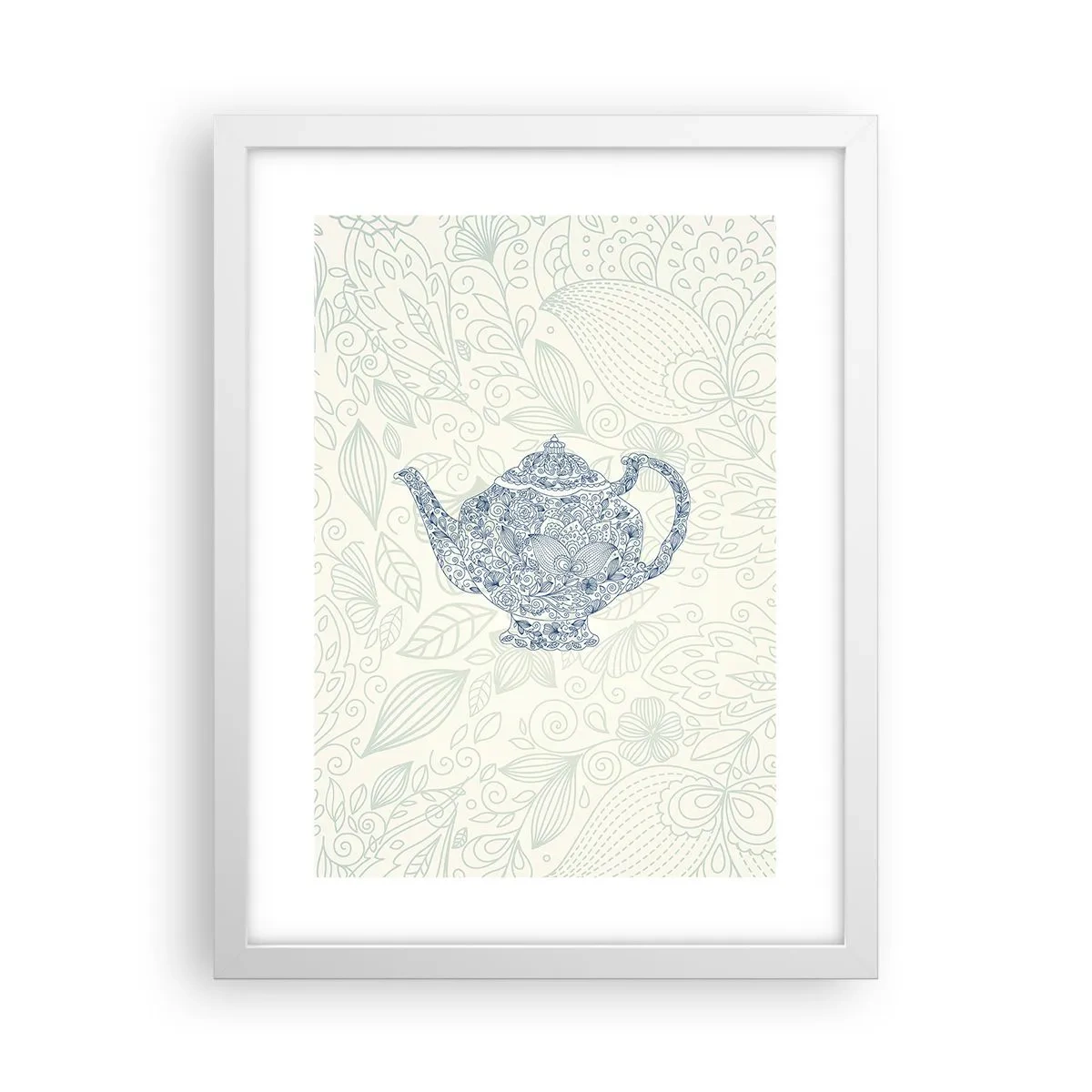 Poster în ramă albă - Farmecul ceaiului - 30x40 cm