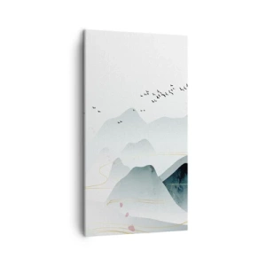 Tablou pe pânză - Peste vârfuri - 45x80 cm