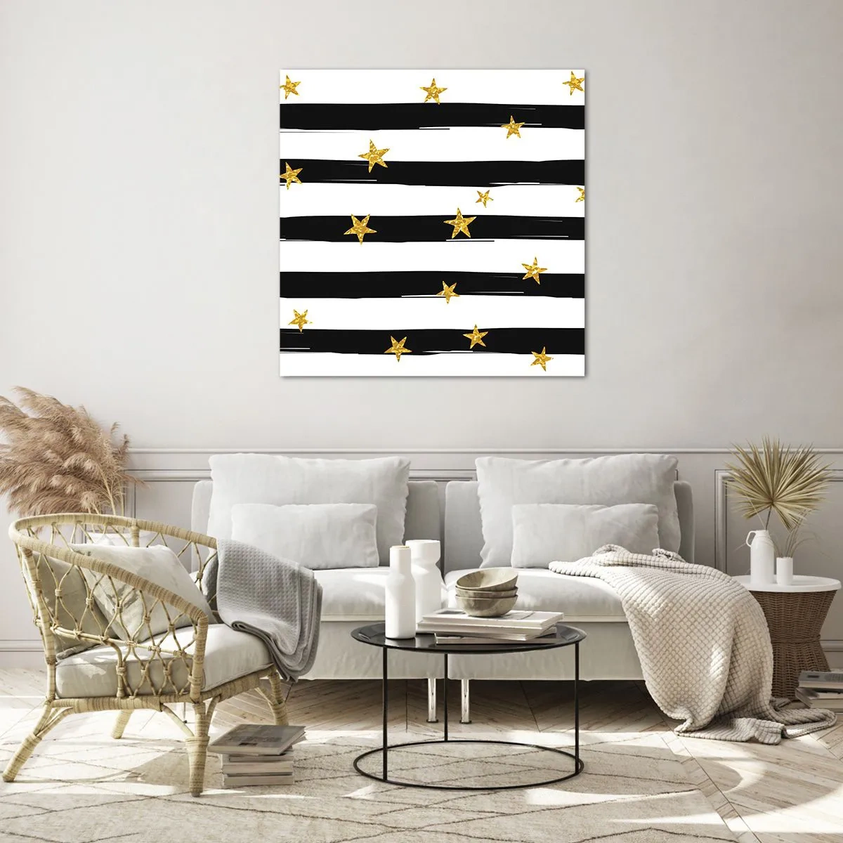 Tablou pe sticlă - Cu toții ne-am născut sub o stea norocoasă - 60x60 cm