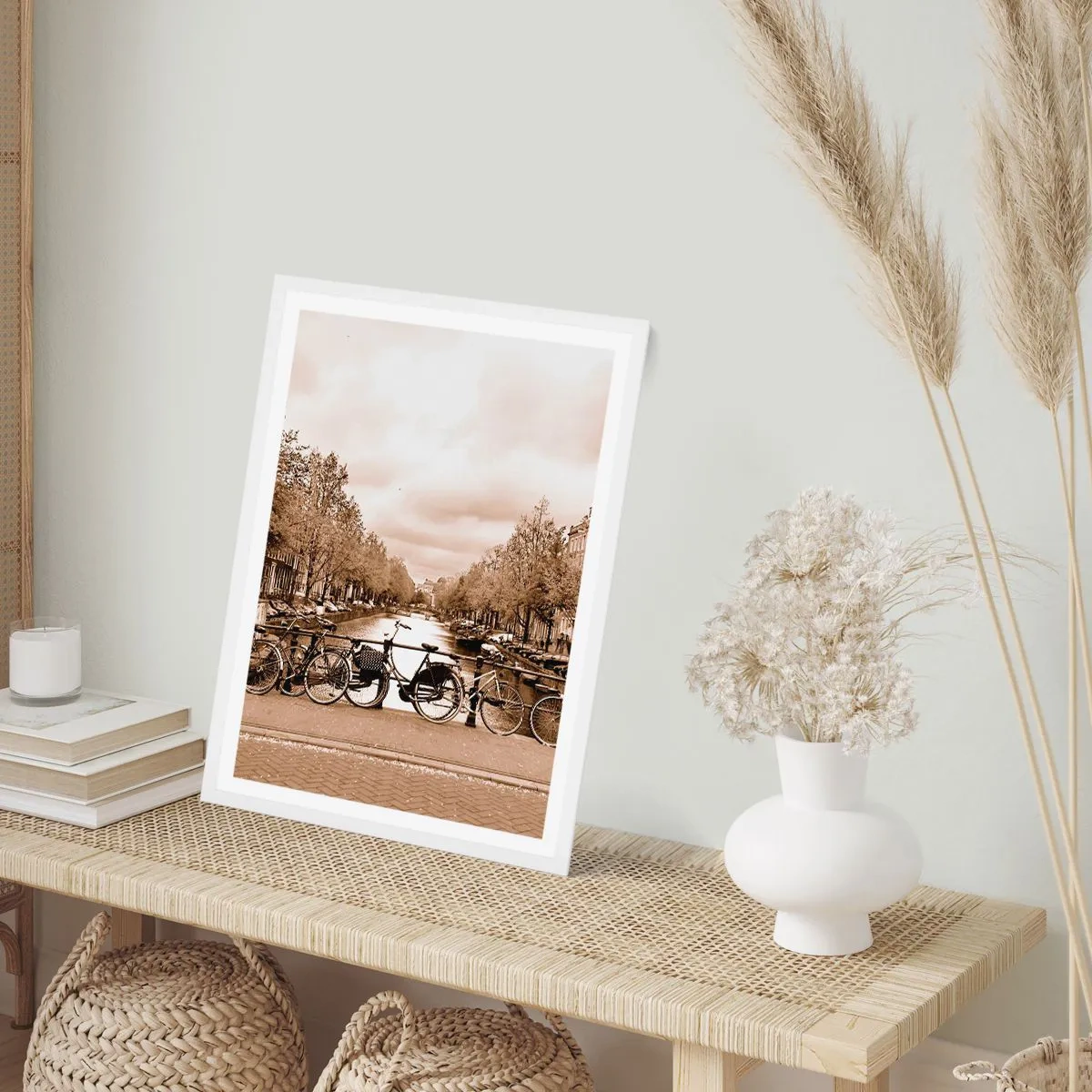 Poster în ramă albă - Atmosfera olandeză - 50x70 cm