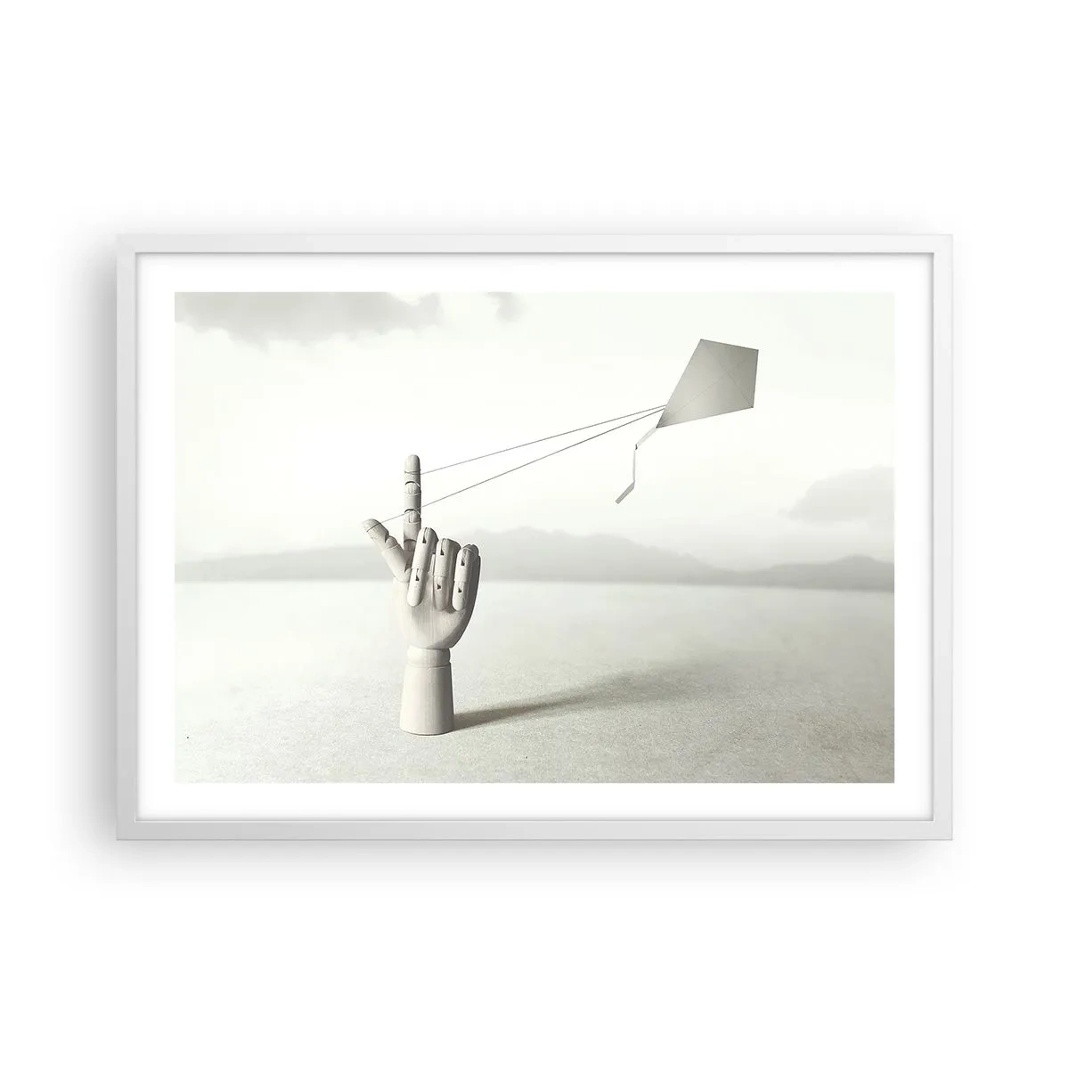 Poster în ramă albă - Încercare de forță - 70x50 cm