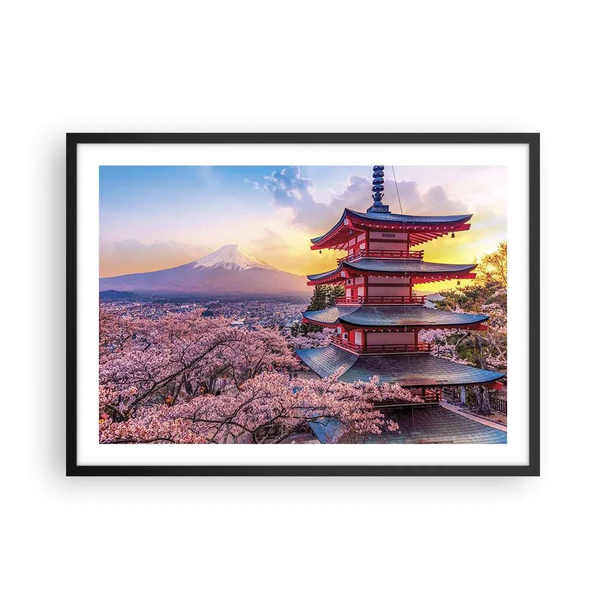 Poster în ramă neagră - Esența spiritului japonez - 70x50 cm