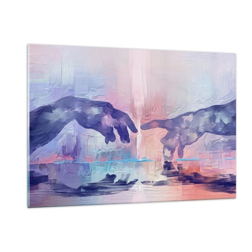 Tablou pe sticlă - Scânteia divină a vieții - 120x80 cm