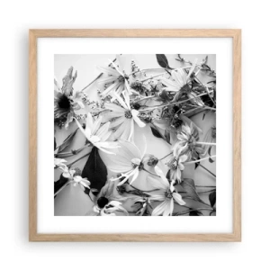 Poster în ramă de stejar deschis - Un altfel de buchet - 40x40 cm