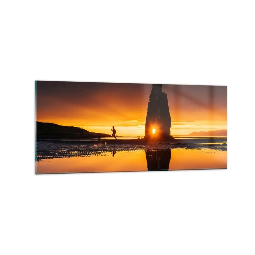 Tablou pe sticlă - Doar tu și natura - 120x50 cm