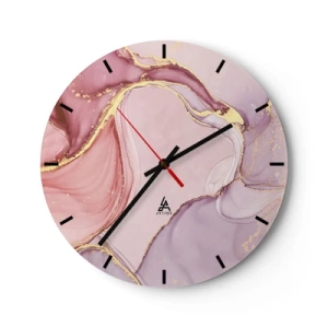 Ceas de perete - Ceas pe sticlă - O mângâiere de culoare - 40x40 cm