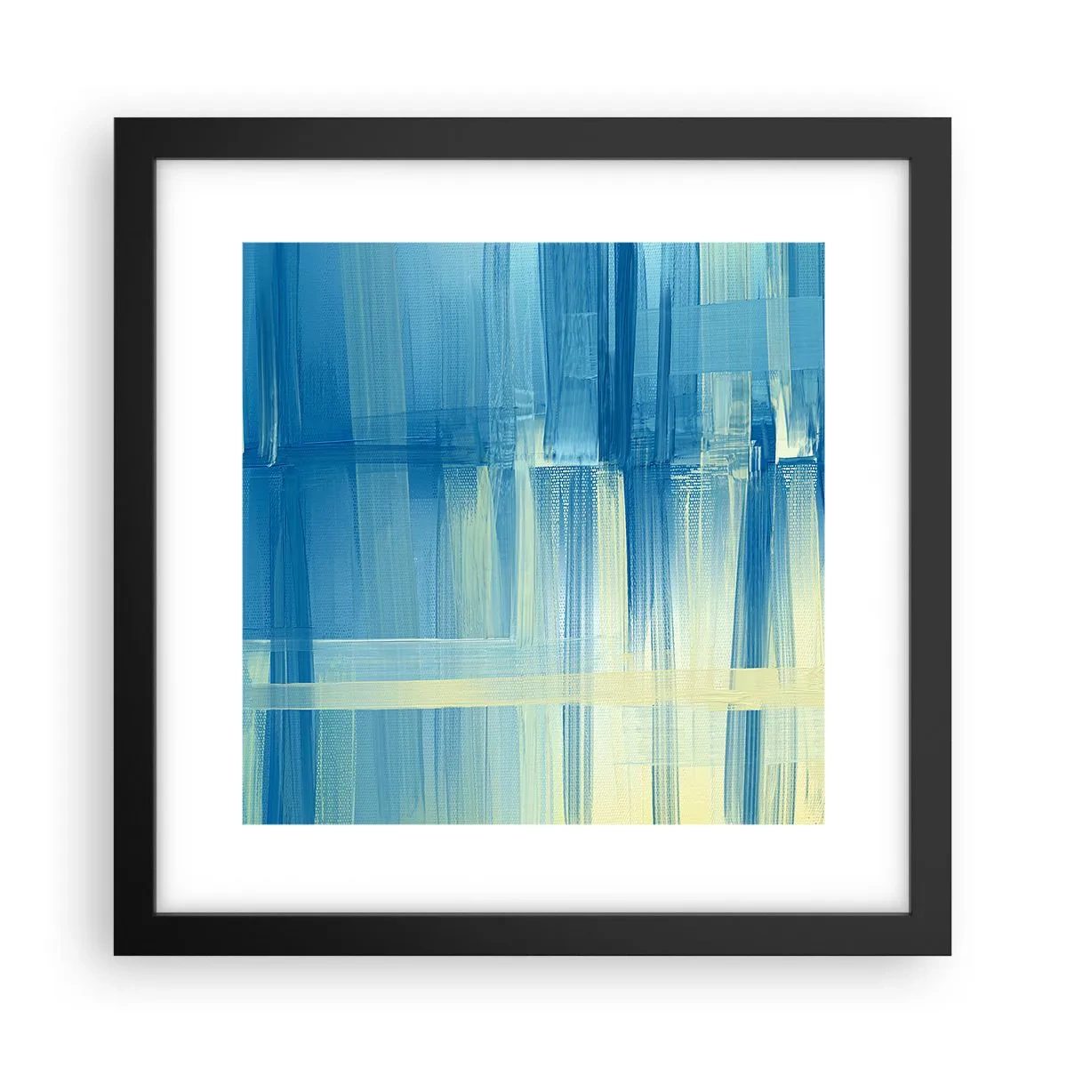 Poster în ramă neagră - Compoziție în turcoaz - 30x30 cm