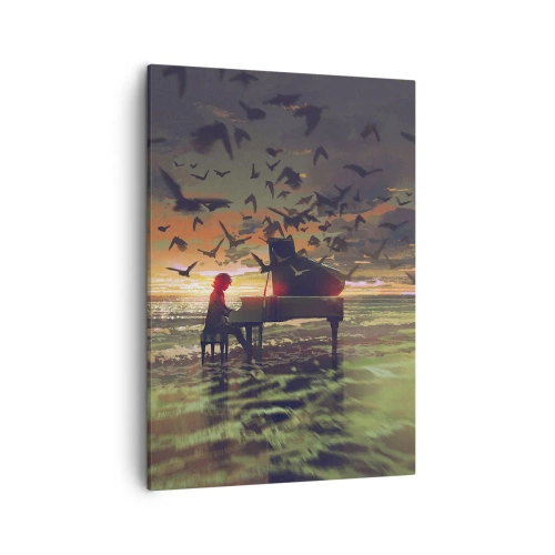 Tablou pe pânză - Concert pentru pian și valuri - 50x70 cm