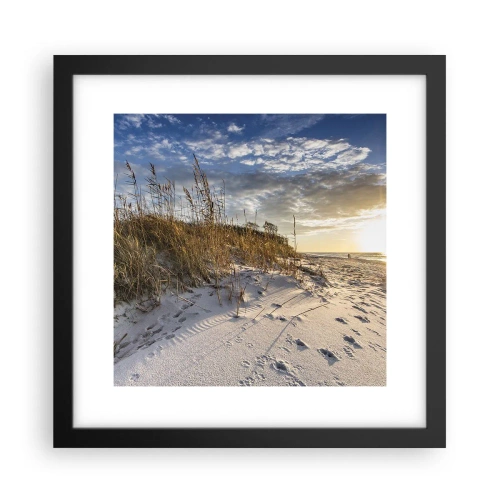 Poster în ramă neagră - Invitație la o plimbare - 30x30 cm