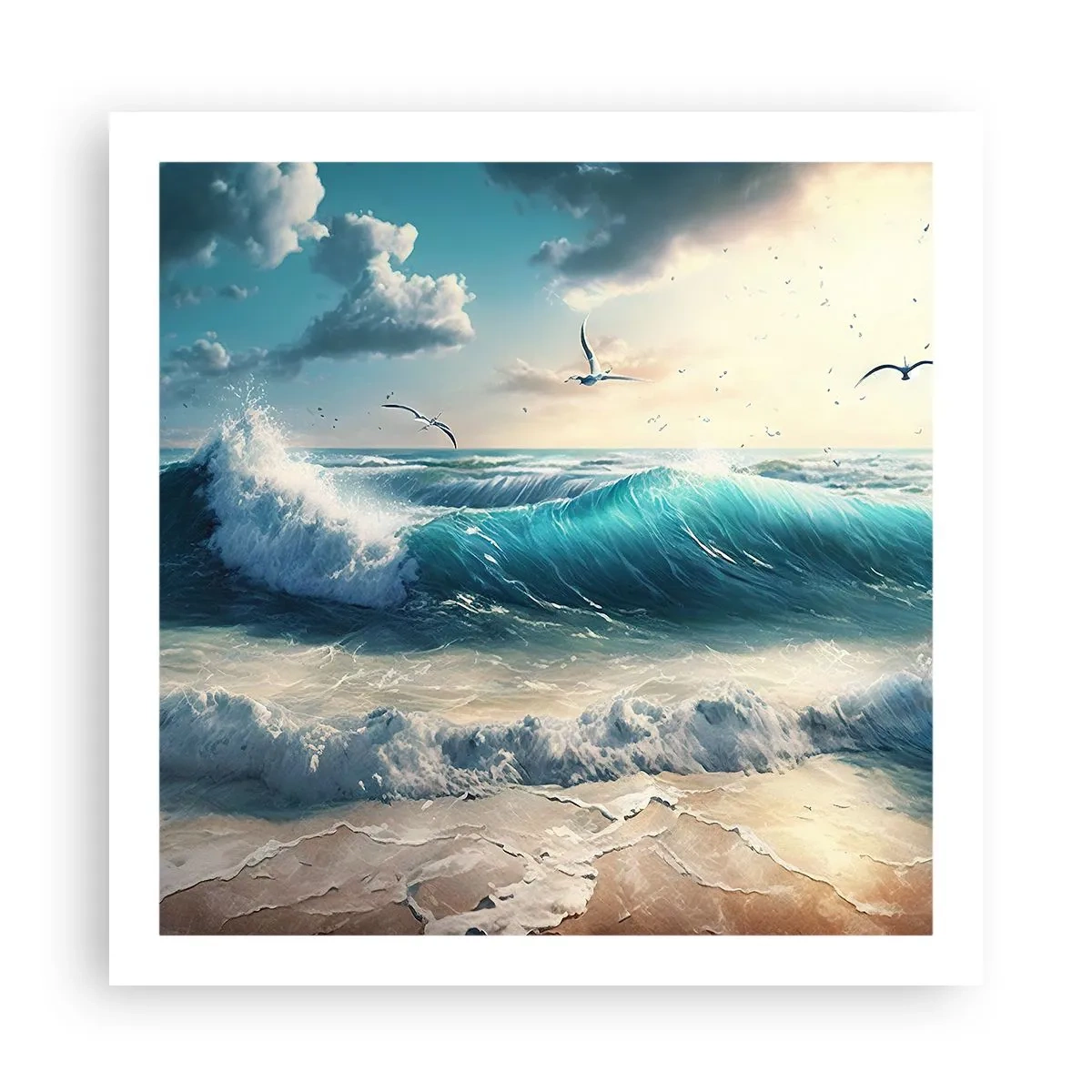 Poster - Sunetul valurilor doar pentru tine - 60x60 cm